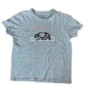 Aeropostale Men’s Light Grey California Bear Graphic Tee